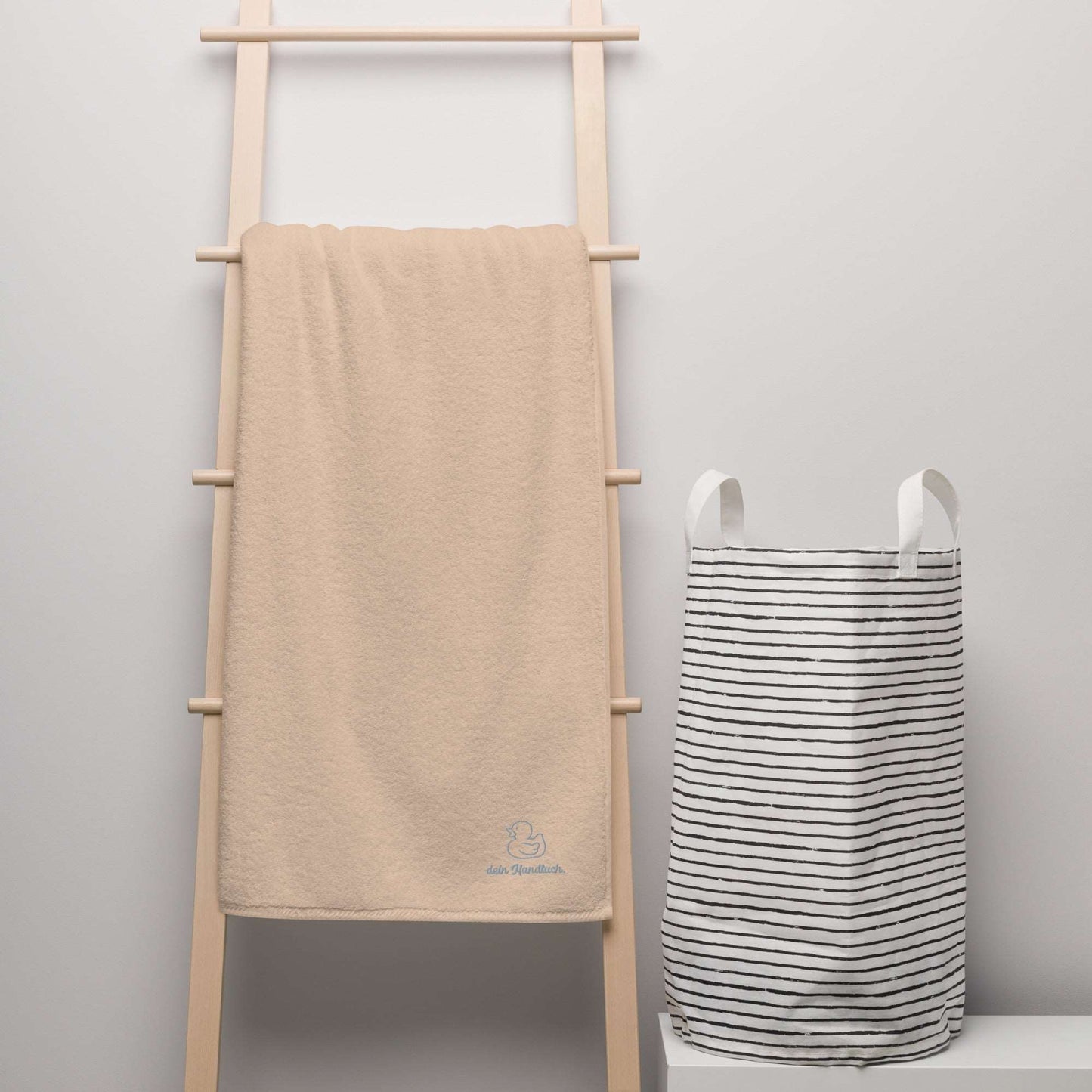 Badehandtuch - Dein Handtuch in beige und groß als Geschenkidee
