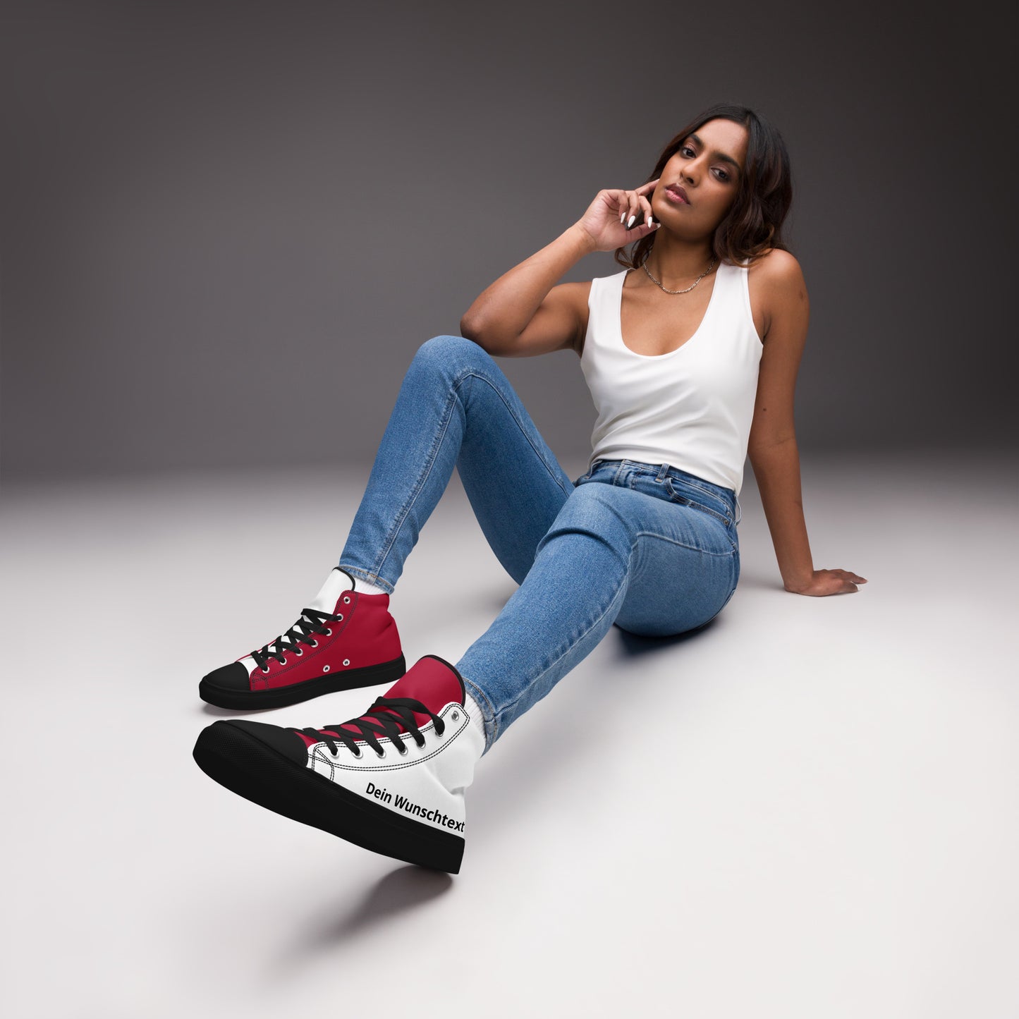 Damen Sneaker - Do it Yourself (red/white)